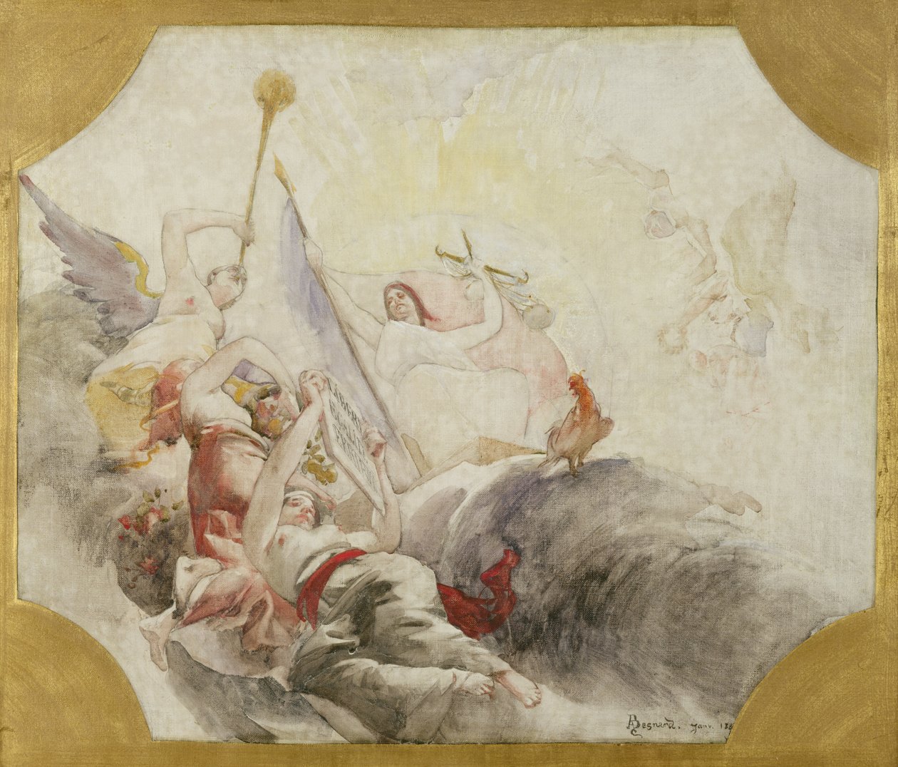 Triomf van de Republiek, Studie voor de Decoratie van het Stadhuis in het 19e Arrondissement door Paul Albert Besnard