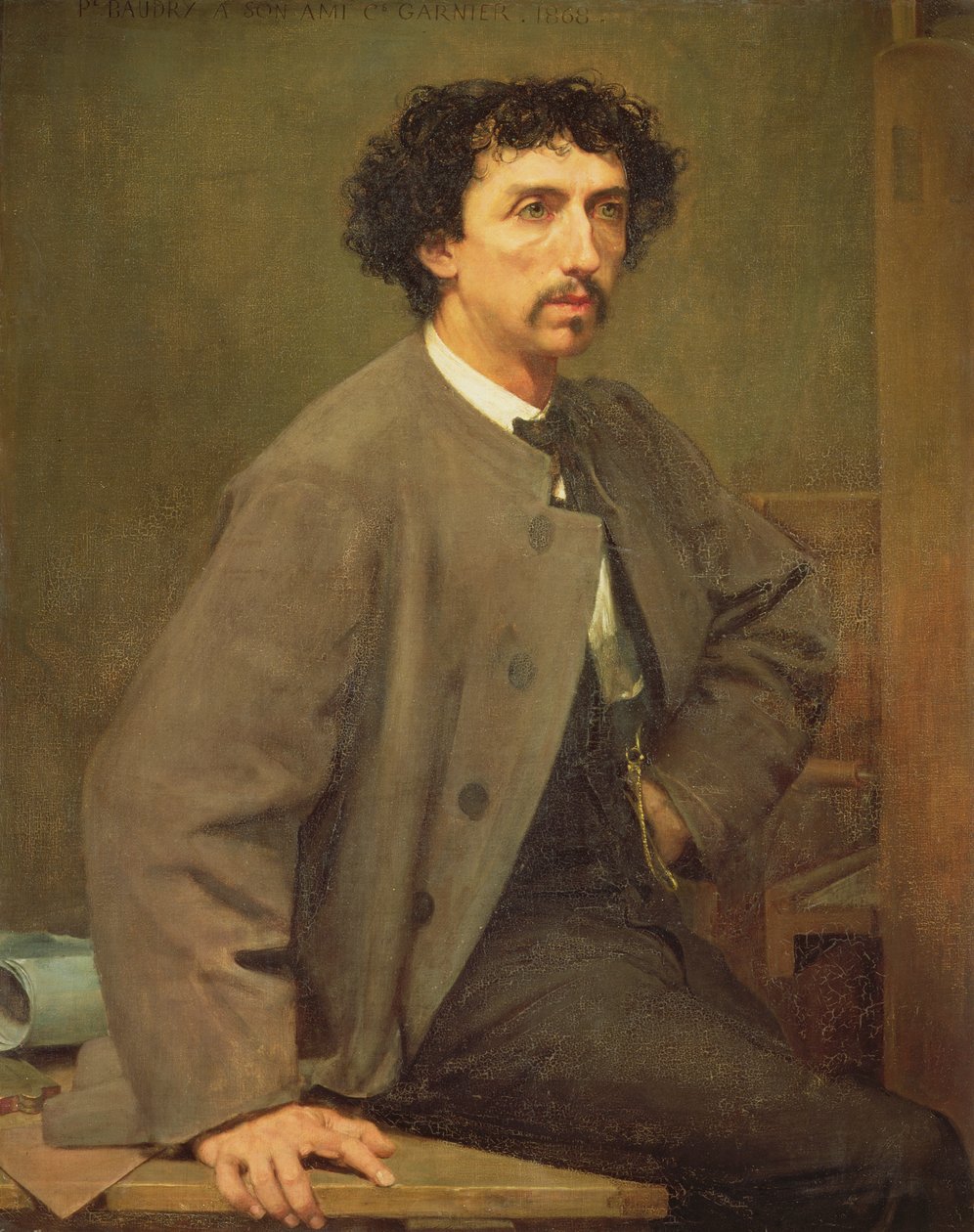 Portret van Charles Garnier, een vriend van de kunstenaar, 1868 door Paul Baudry