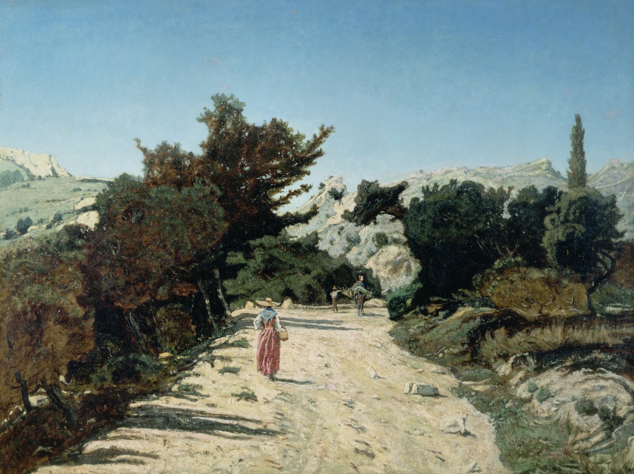 Route de la Gineste, nabij Marseille, 1859 door Paul Camille Guigou