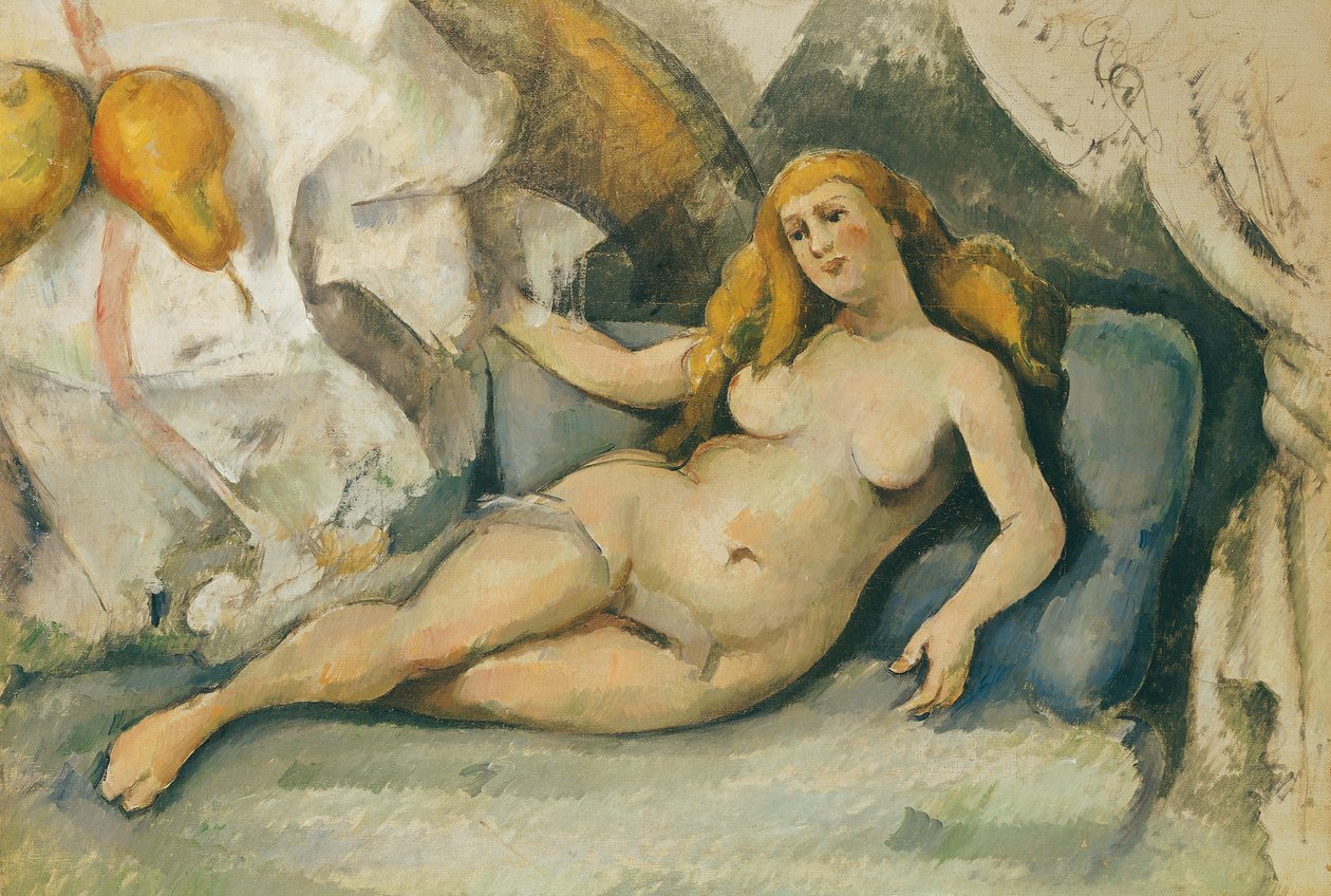 Vrouwelijk naakt op een sofa door Paul Cézanne