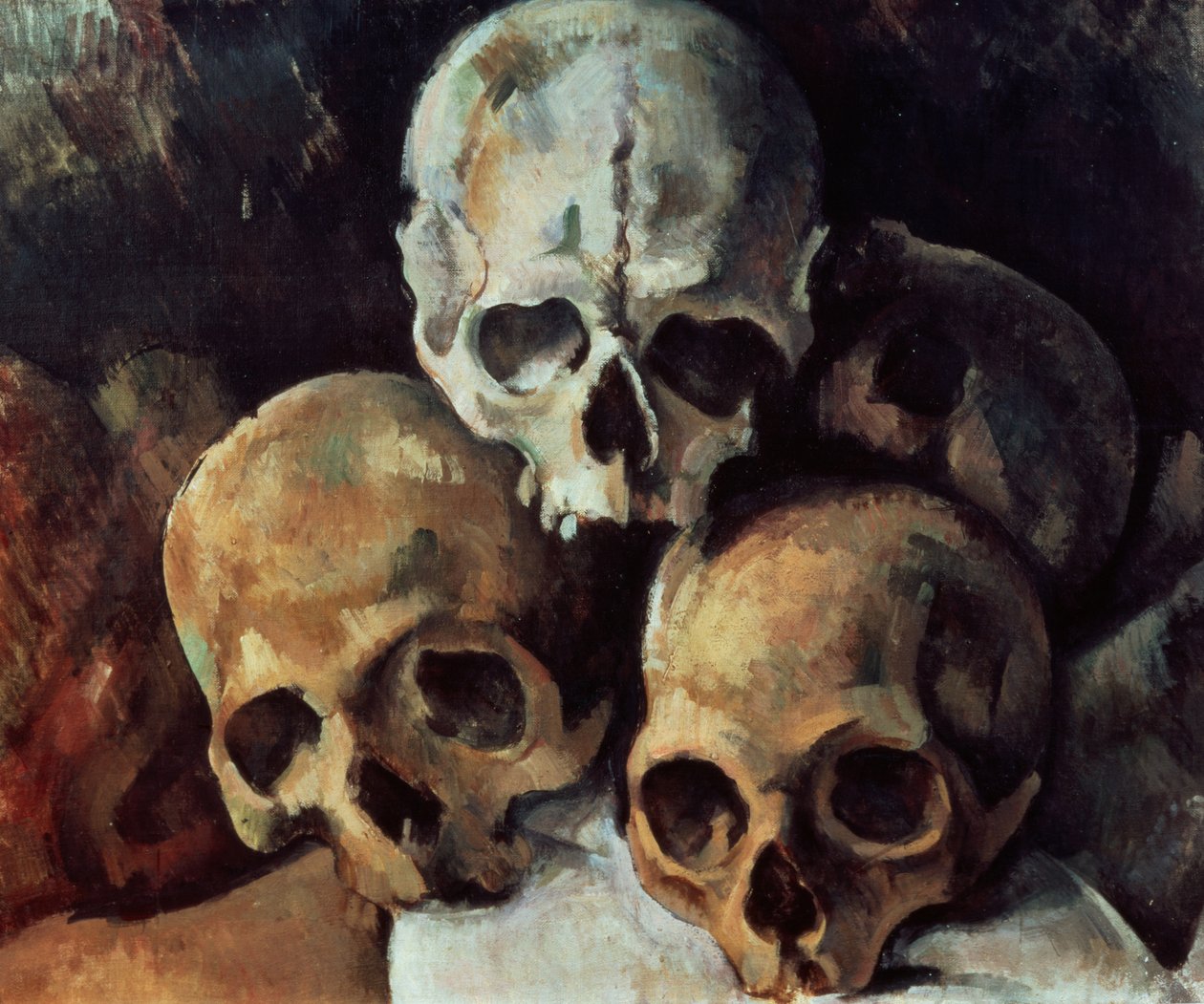 Piramide van schedels, 1898-1900 door Paul Cézanne