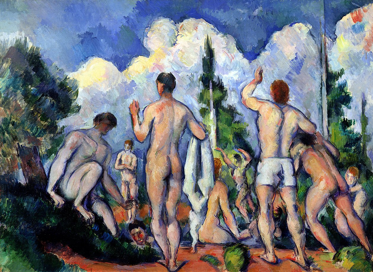 De Baders, c.1890-92 door Paul Cézanne