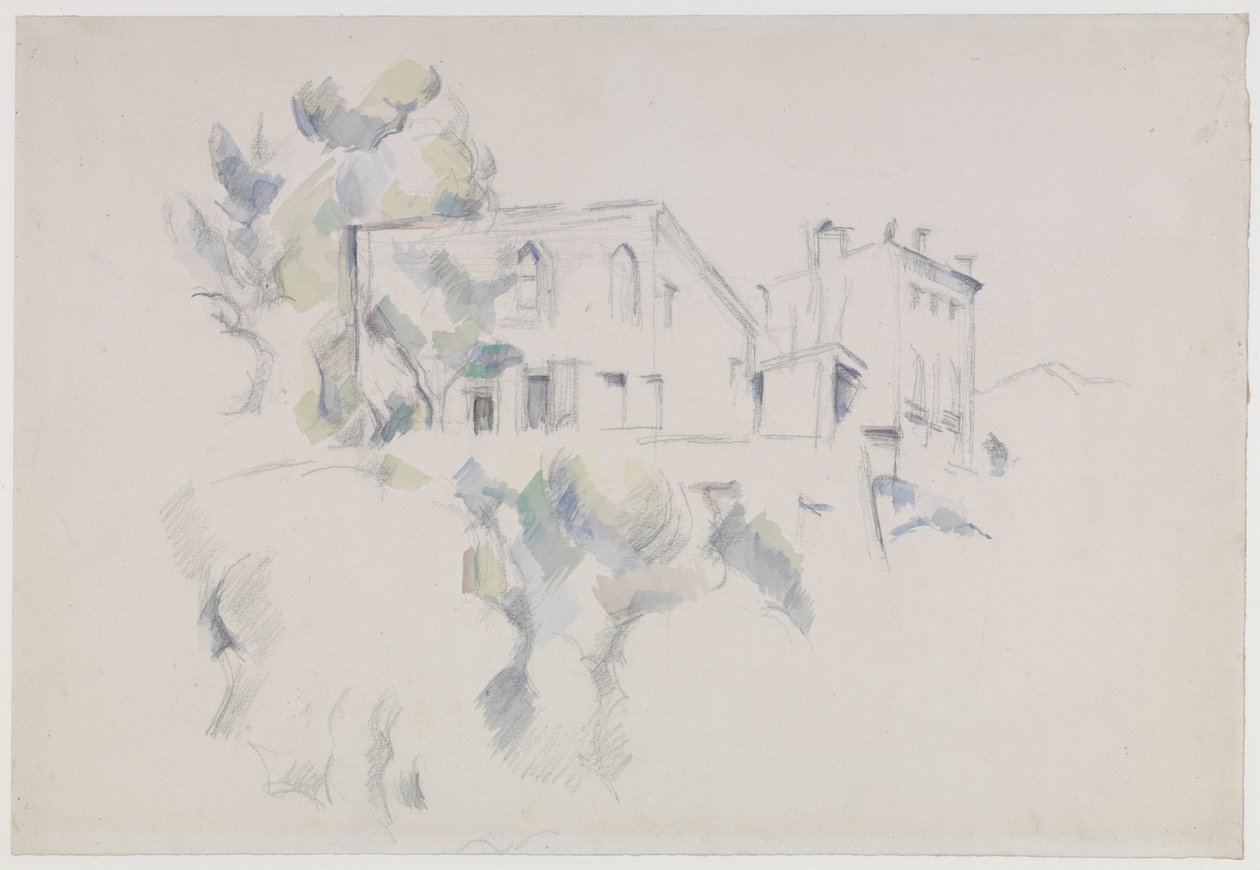 Uitzicht op het Château Noir door Paul Cézanne