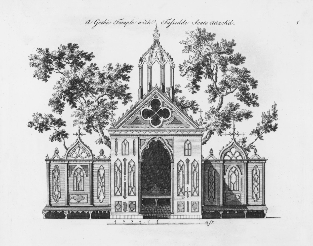 Een gotische tempel, uit 