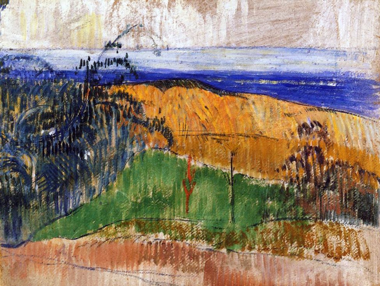 Strand bij Bellangenay, 1889 door Paul Gauguin