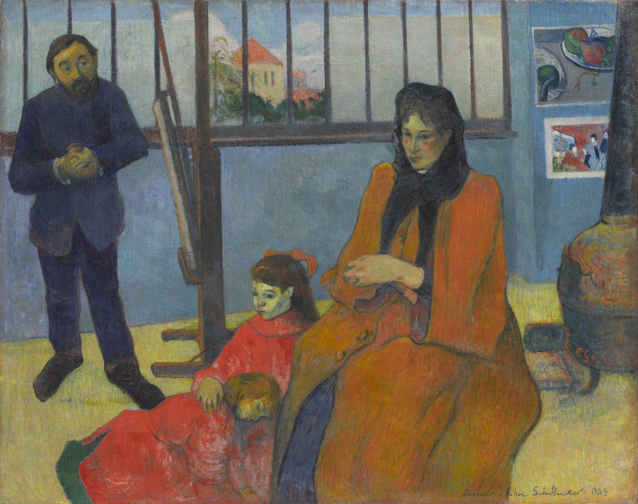 Het atelier van Schuffenecker, of De familie Schuffenecker door Paul Gauguin