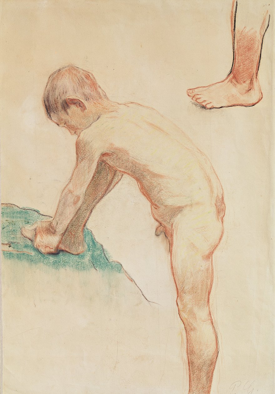 Studie van een jongen en een voet, 1888 door Paul Gauguin