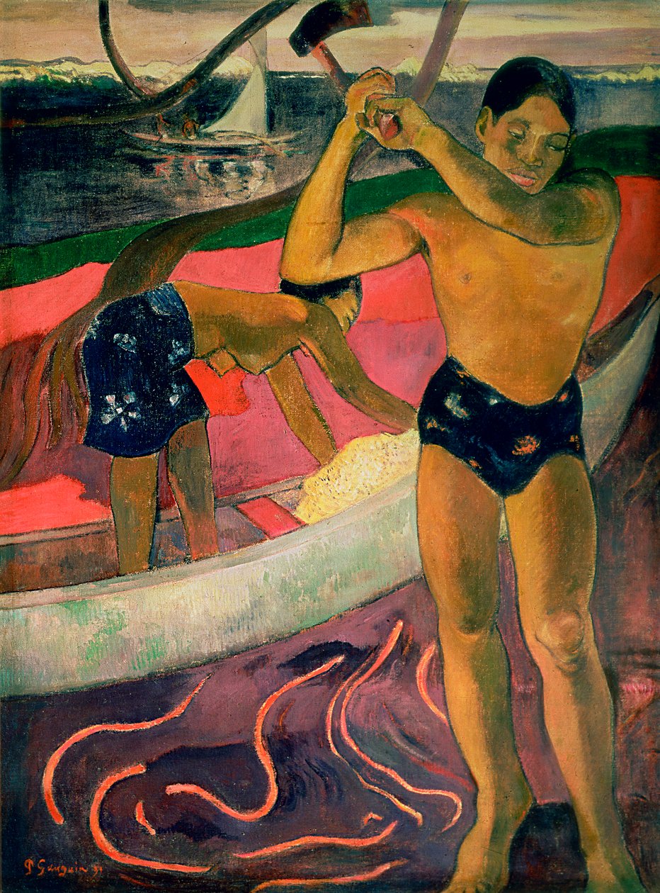 De man met een bijl, 1891 door Paul Gauguin
