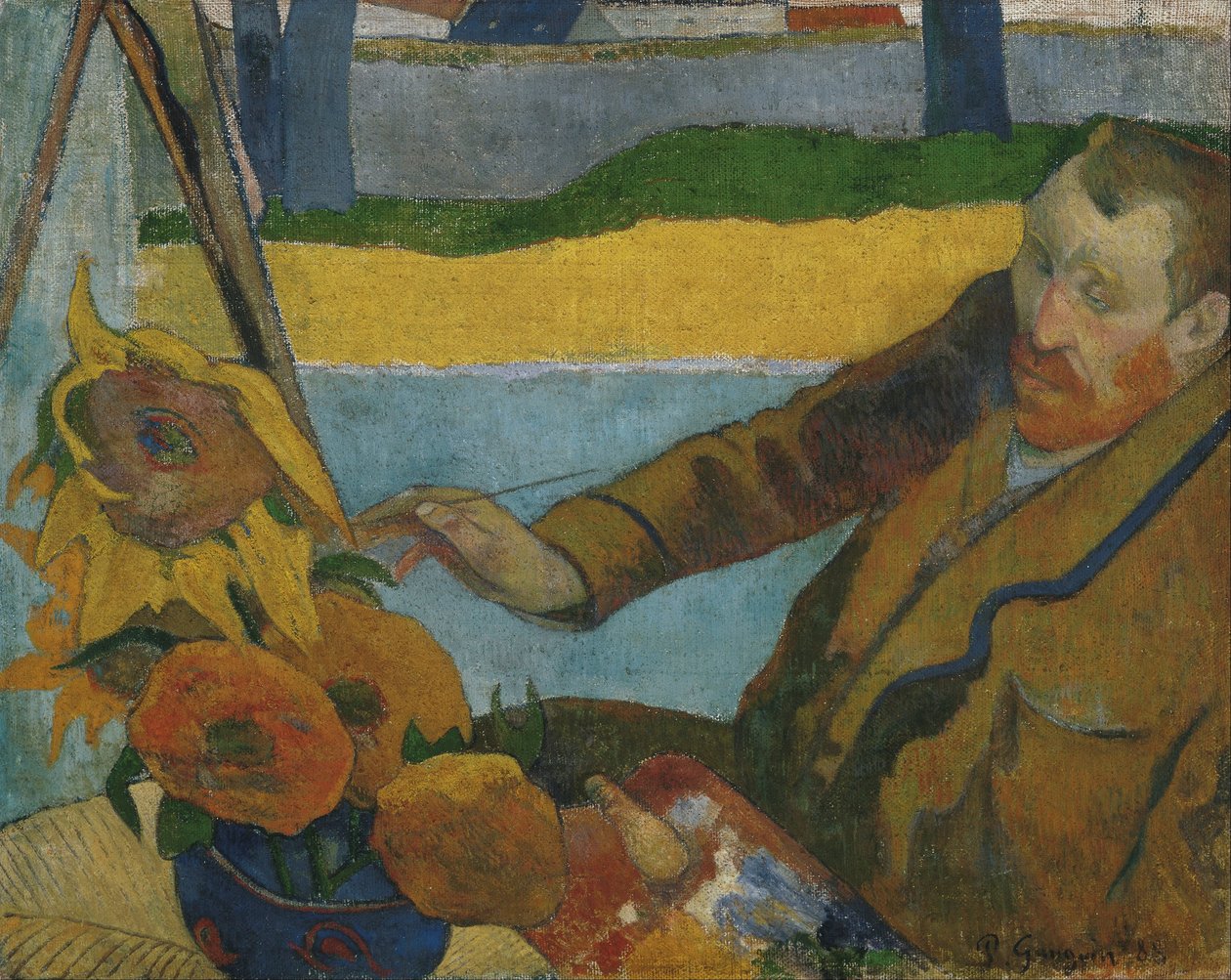 Vincent van Gogh schildert zonnebloemen door Paul Gauguin