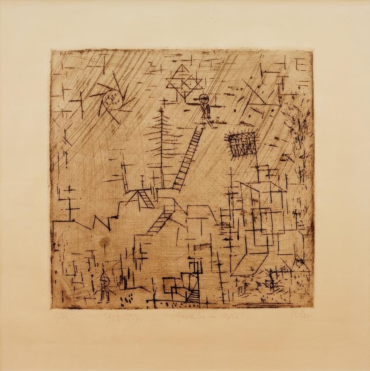 Goochelaar in April door Paul Klee