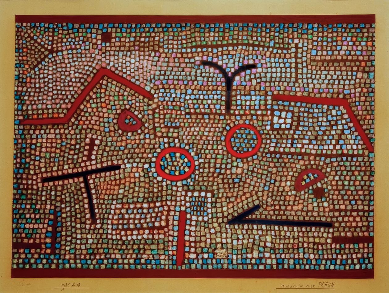 Mozaïek uit Prhun door Paul Klee
