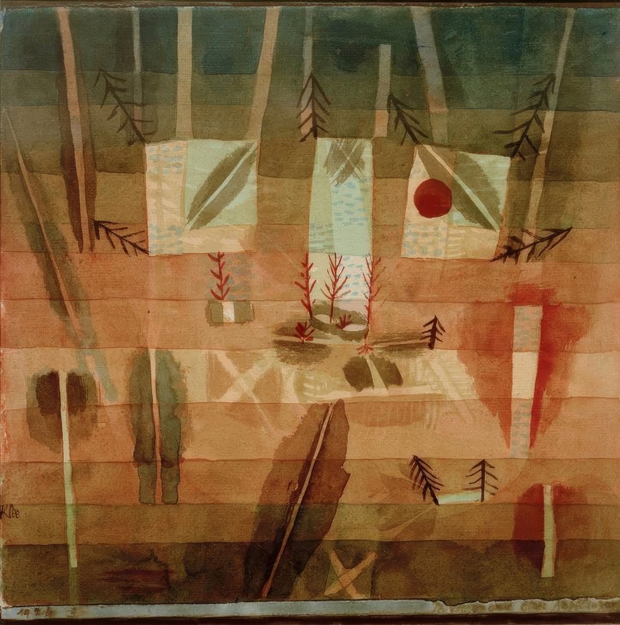 Fysiognomie van een Aanplanting door Paul Klee