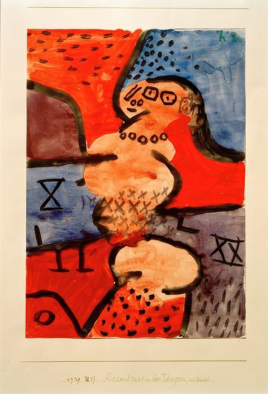 Reconstructie van een danseres, een poging door Paul Klee