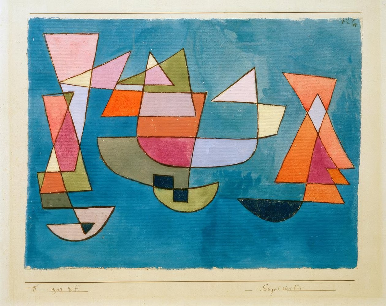 Zeilschepen door Paul Klee