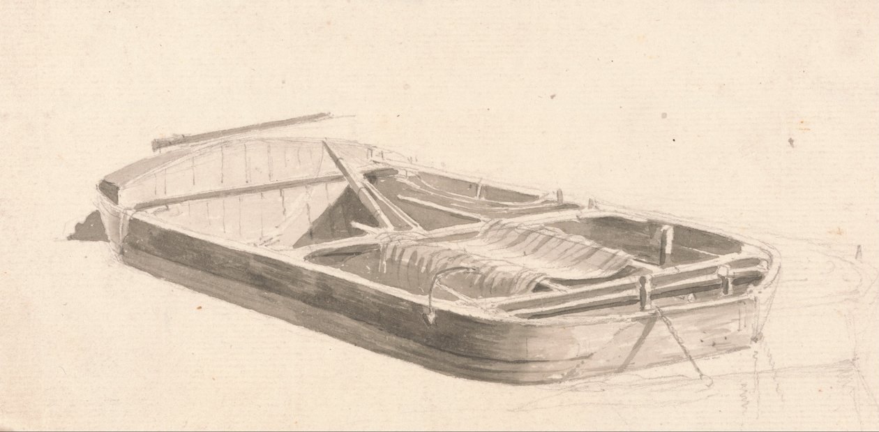 Schuit door Paul Sandby