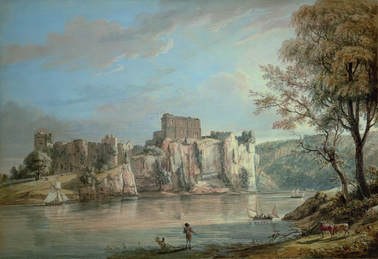 Kasteel Chepstow door Paul Sandby