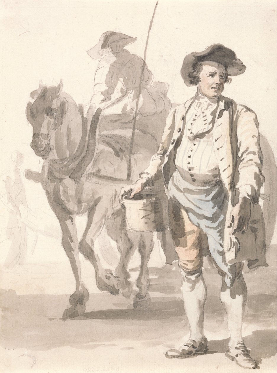 Londense Kreten- Een Tinker en Zijn Vrouw door Paul Sandby