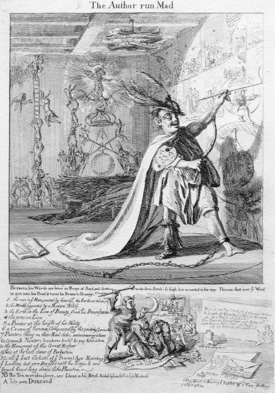 De auteur gek geworden door Paul Sandby