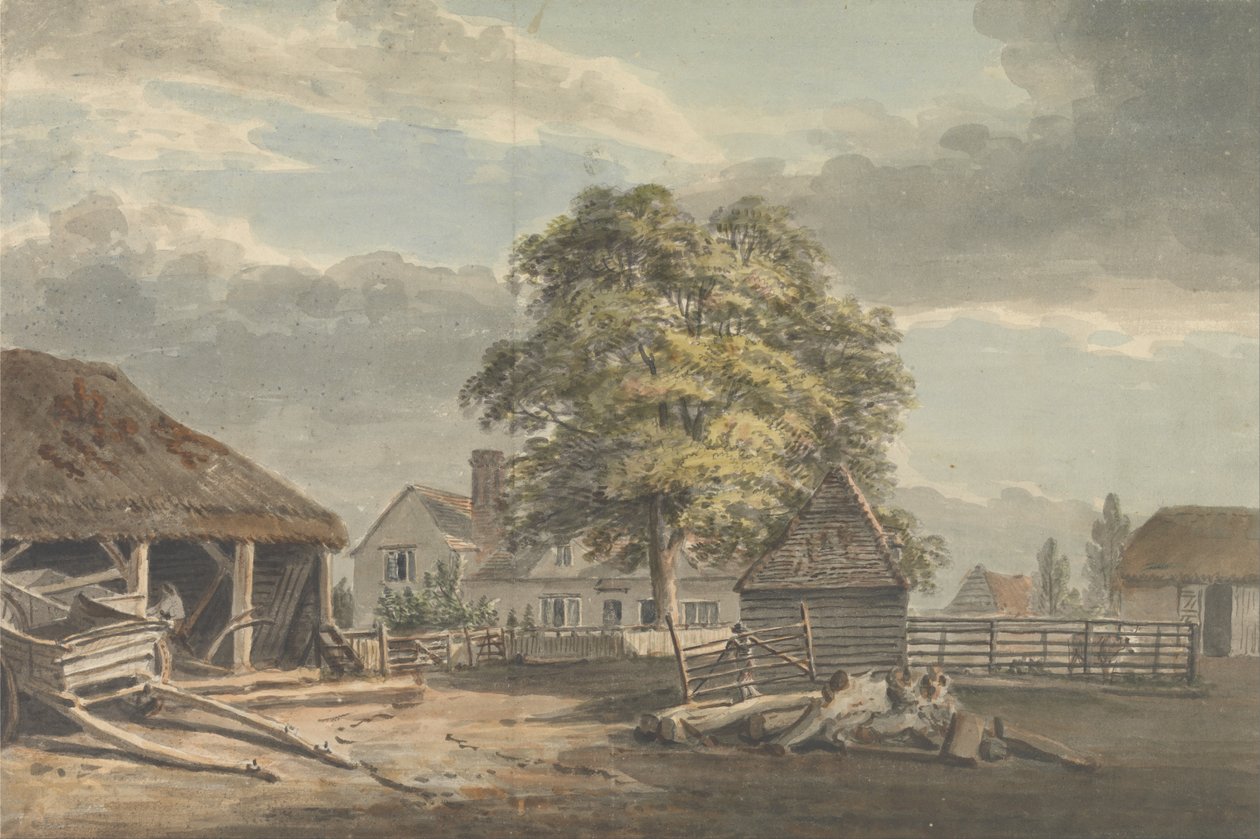 Het houtwerf, Great Windsor Park door Paul Sandby