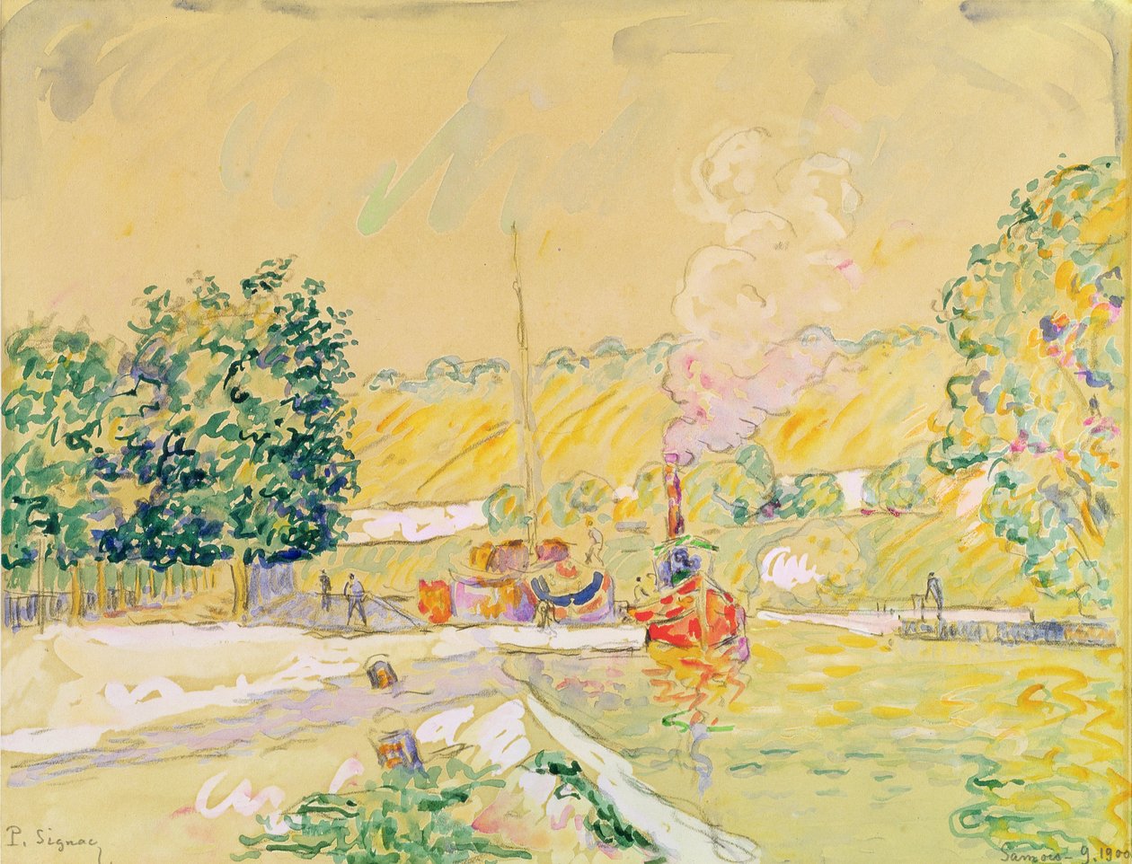 Sluis bij Sannois, 1900 door Paul Signac