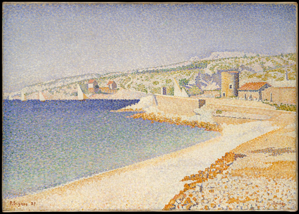 De pier in Cassis, Opus 198 door Paul Signac