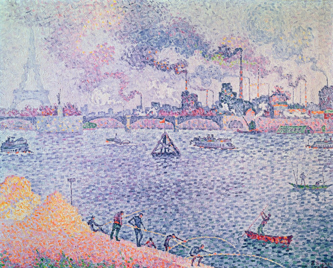 De Seine, Grenelle door Paul Signac