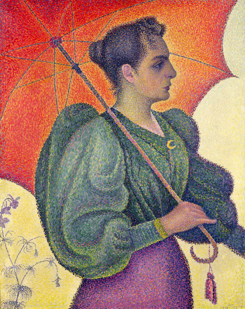 Vrouw met een parasol, 1893 door Paul Signac