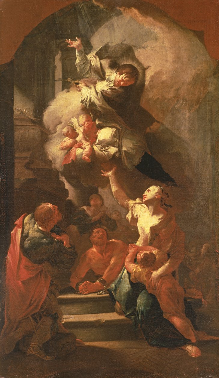 St. Jan van Nepomuk Troost de Onderdrukten, c.1748 door Paul Troger