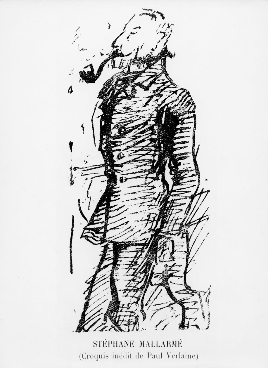 Schets van Stephane Mallarme, 19e eeuw door Paul Verlaine