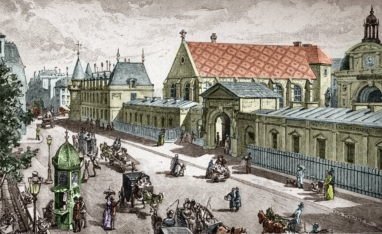 Zicht op het Conservatorium van Kunsten en Ambachten in Parijs (gegraveerd door Alexis Martin) door Paul (after) Merwart