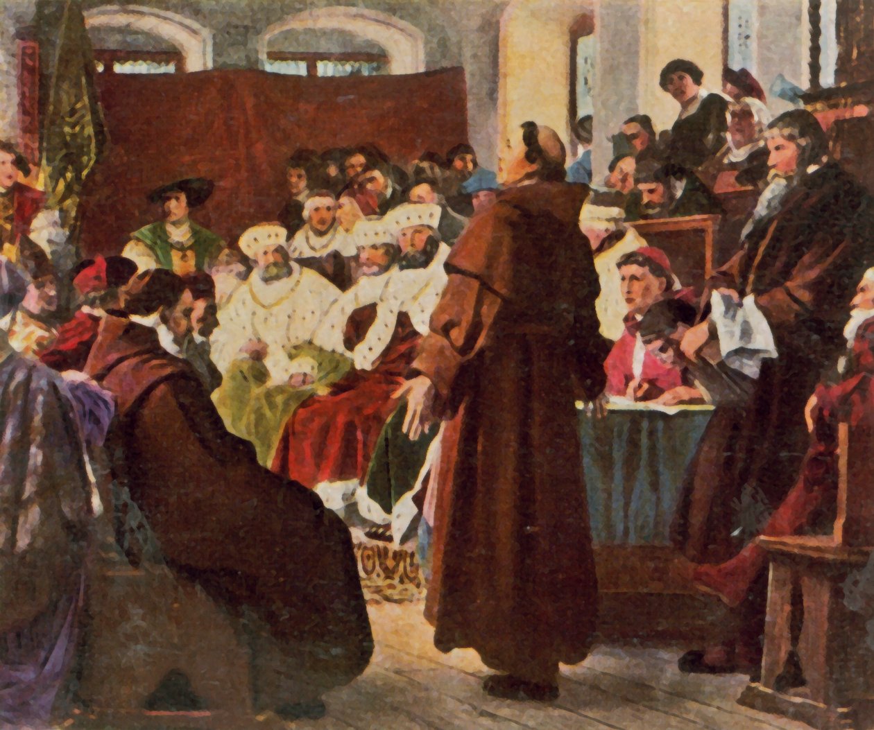 Luther op de Kerkorde van Worms door Paul (after) Thumann