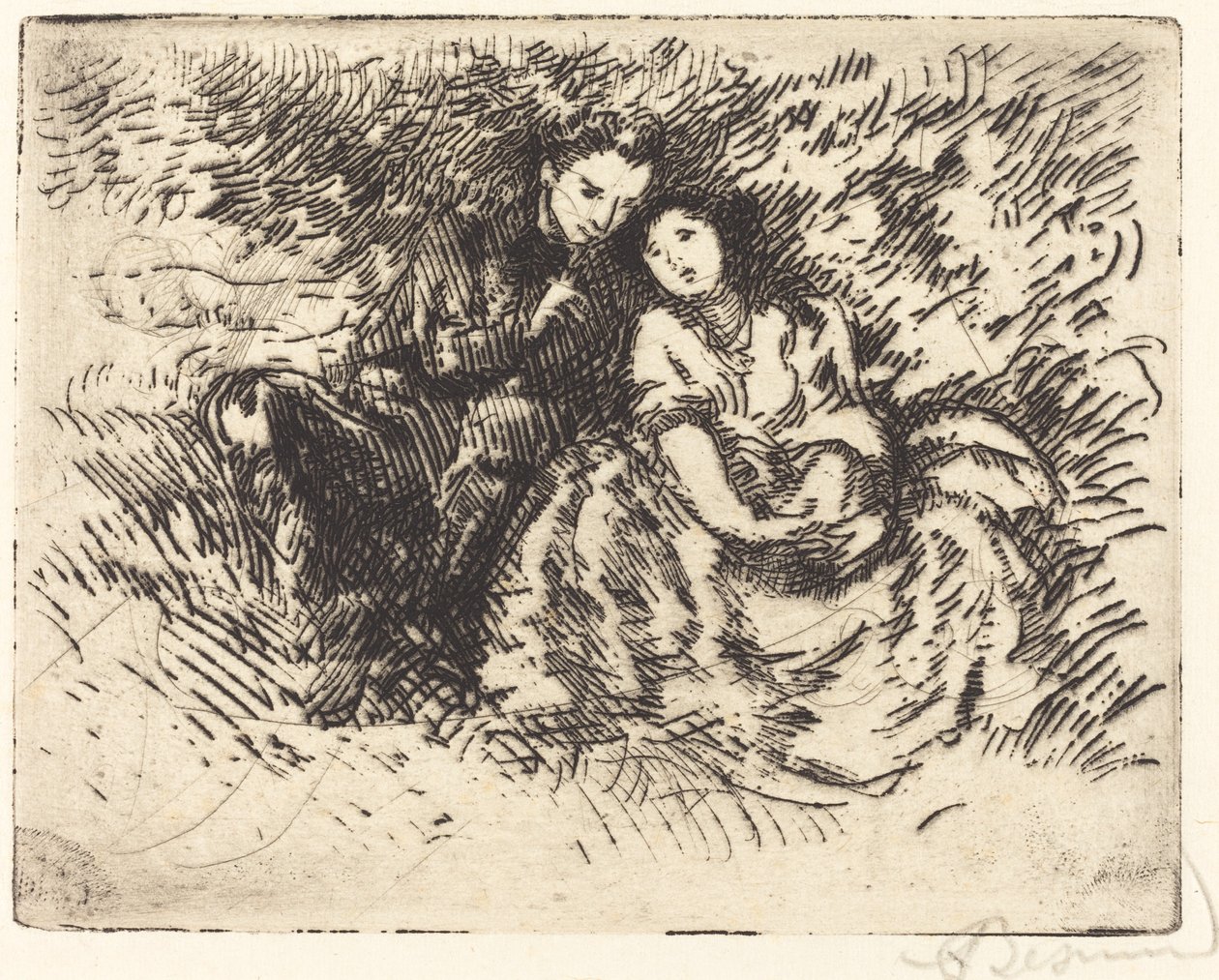 Liefdesgesprek door Paul Albert Besnard