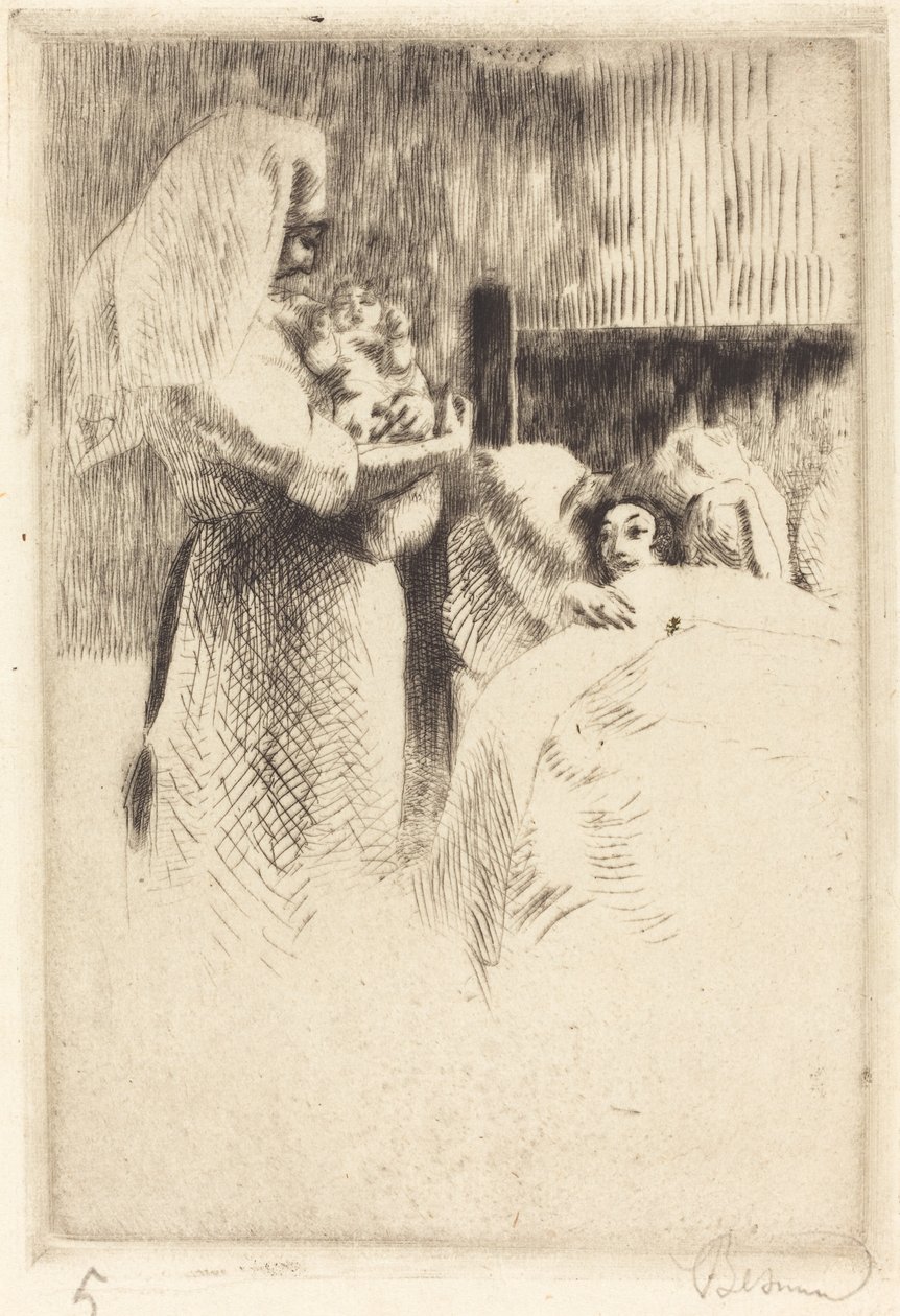 Geboorteaankondiging voor Anne-Élisabeth Besnard Carte de naissance d