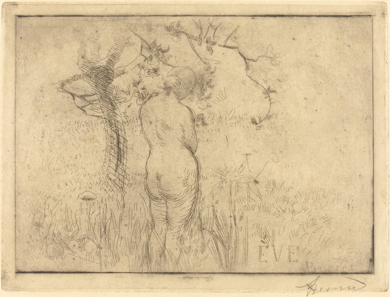Eva voor de appelboom, 1892 door Paul Albert Besnard