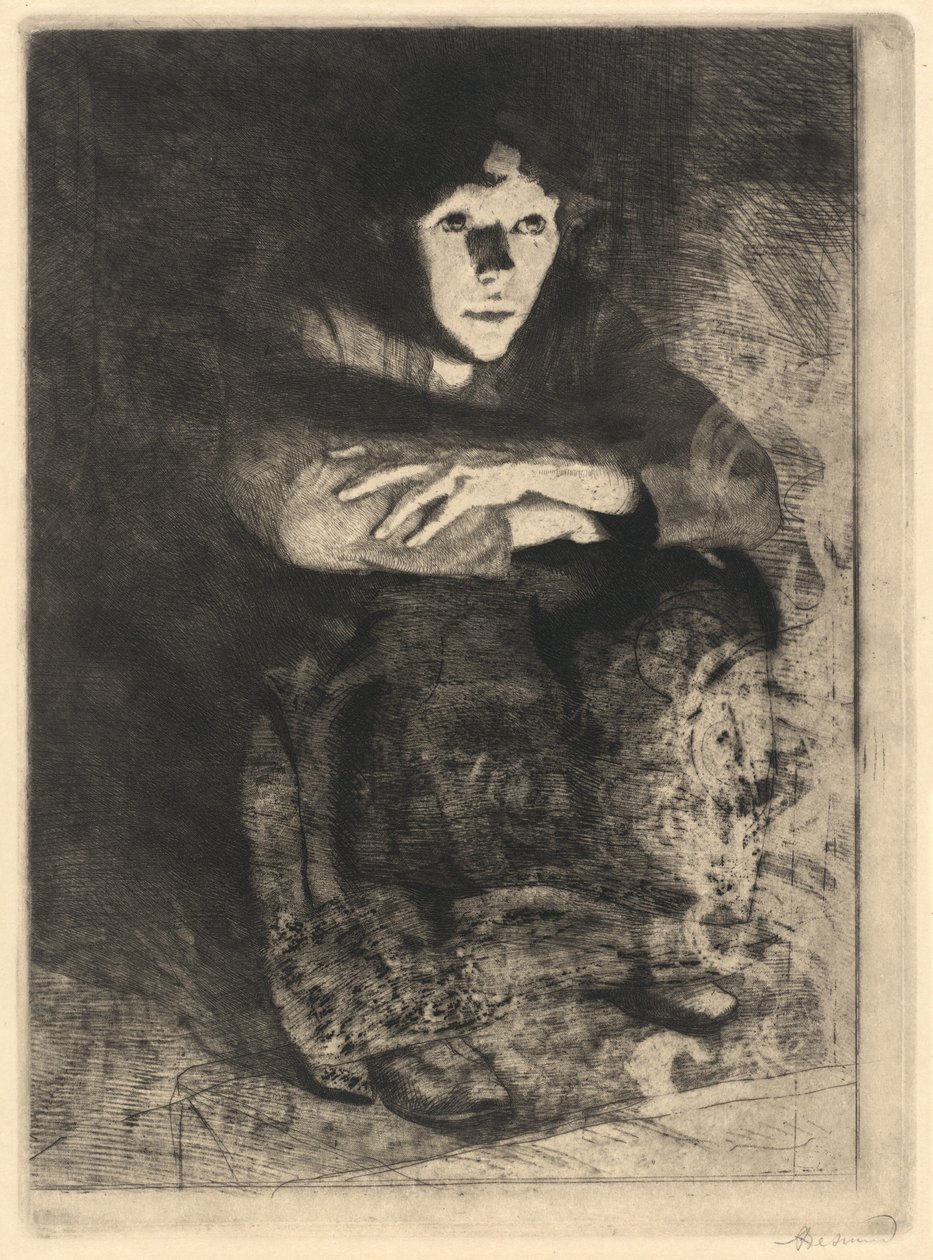 In de as Dans les cendres door Paul Albert Besnard