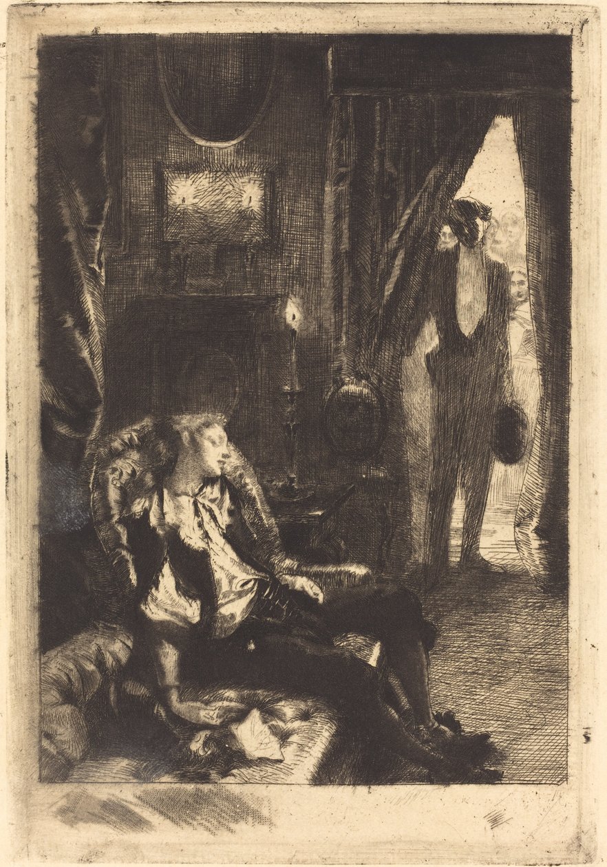 Iza slaapt, 1885 door Paul Albert Besnard