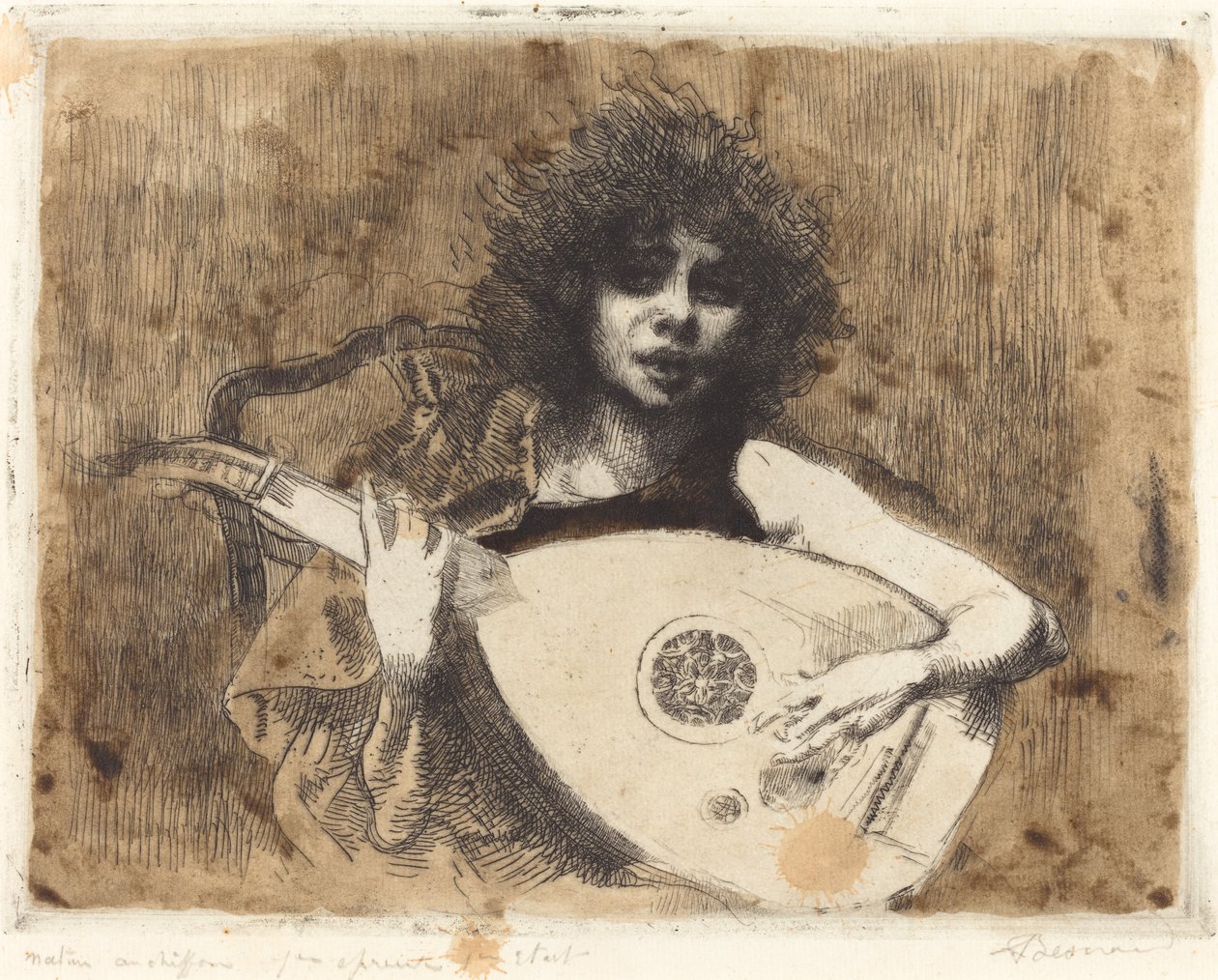 De luitspeler, 1922 door Paul Albert Besnard
