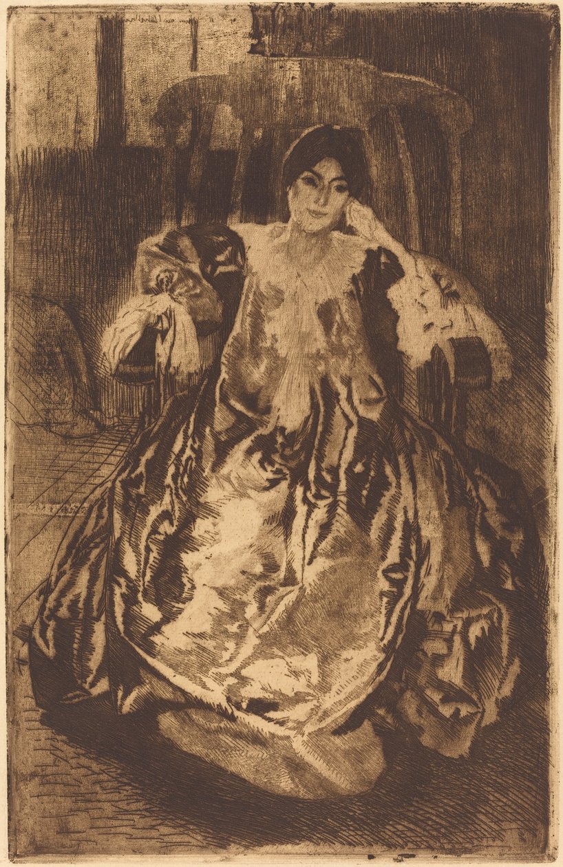 De Zijde Jurk La Robe de Soie, 1887 door Paul Albert Besnard