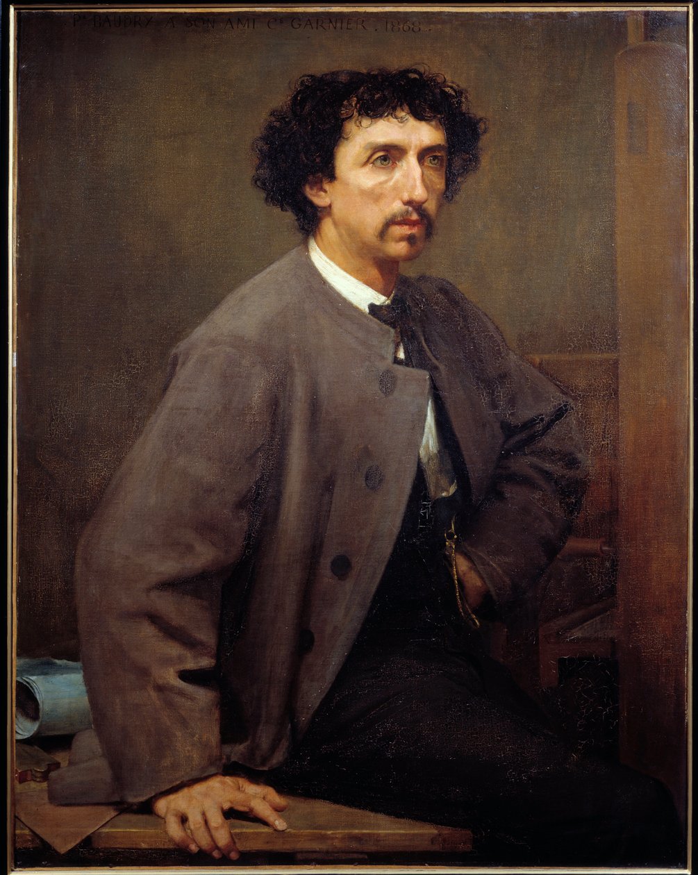 Portret van Charles Garnier, Franse architect (1825-1898) door Paul Baudry