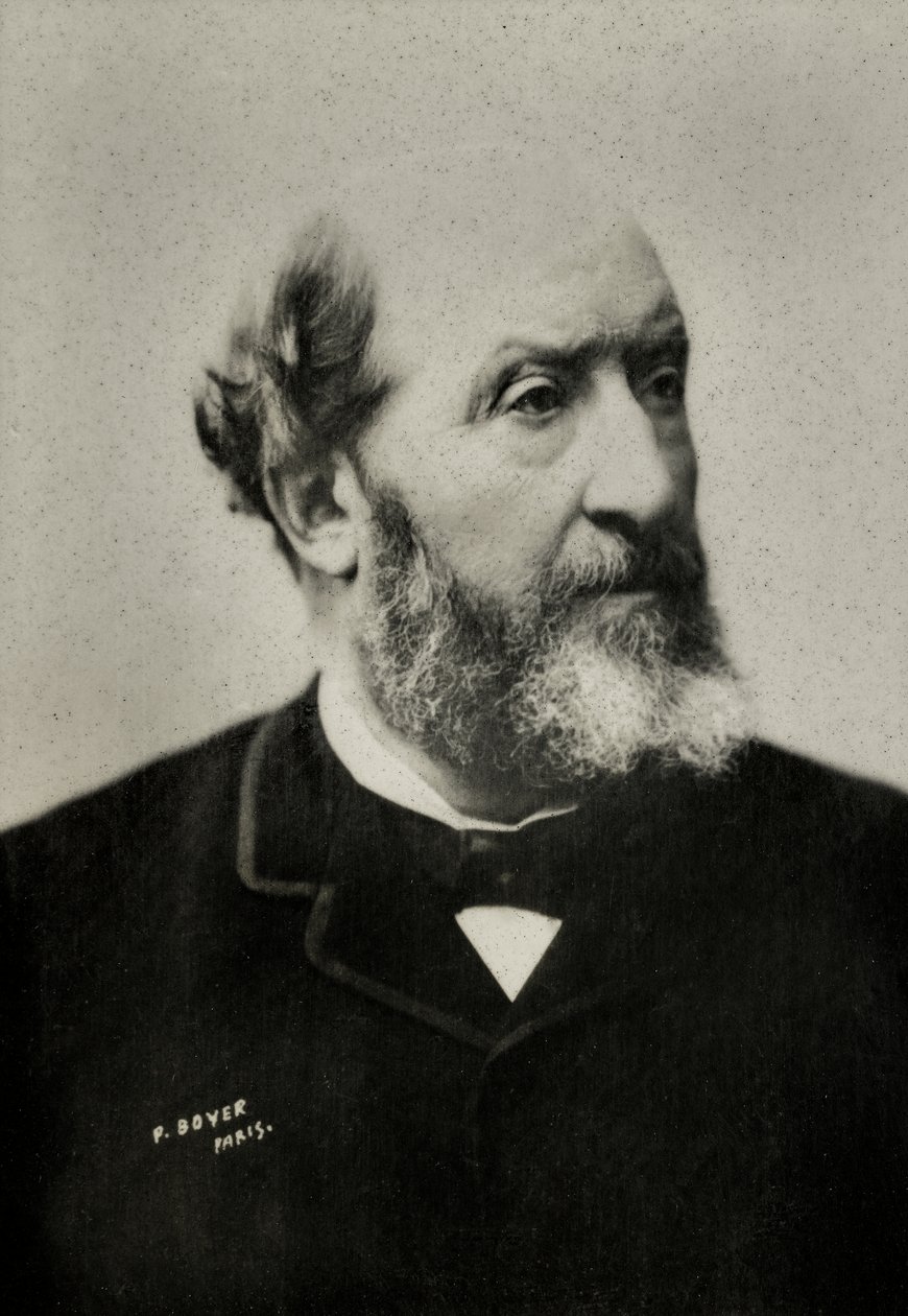 Portret van Emile Augier (foto) door Paul Boyer