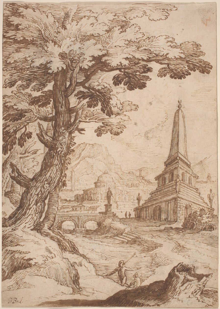 Heroïsch landschap door Paul Bril