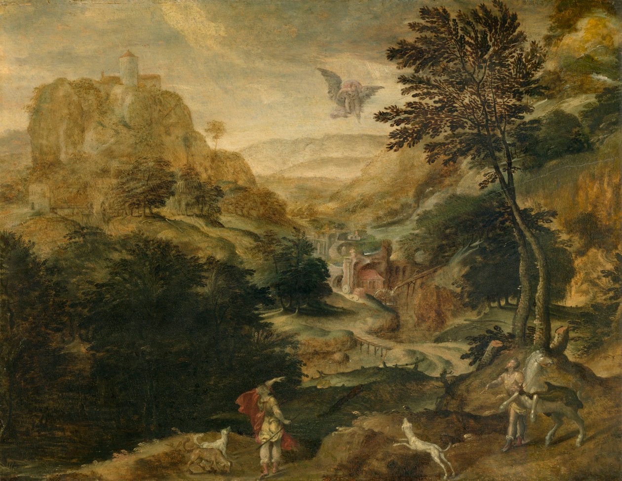 De roof van Ganymedes door Paul Bril