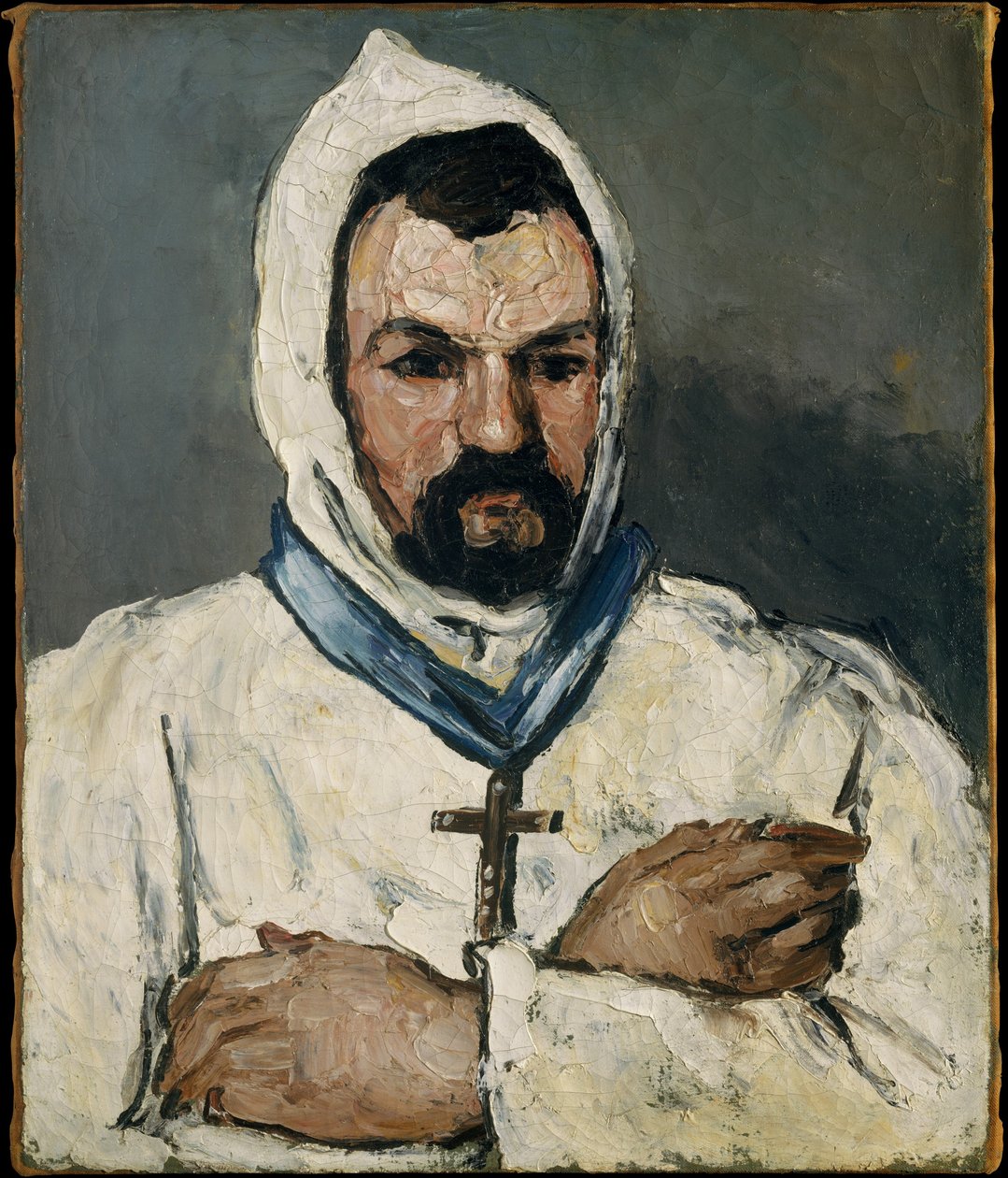 Antoine Dominique Sauveur Aubert, geboren in 1817, de oom van de kunstenaar, als monnik door Paul Cézanne