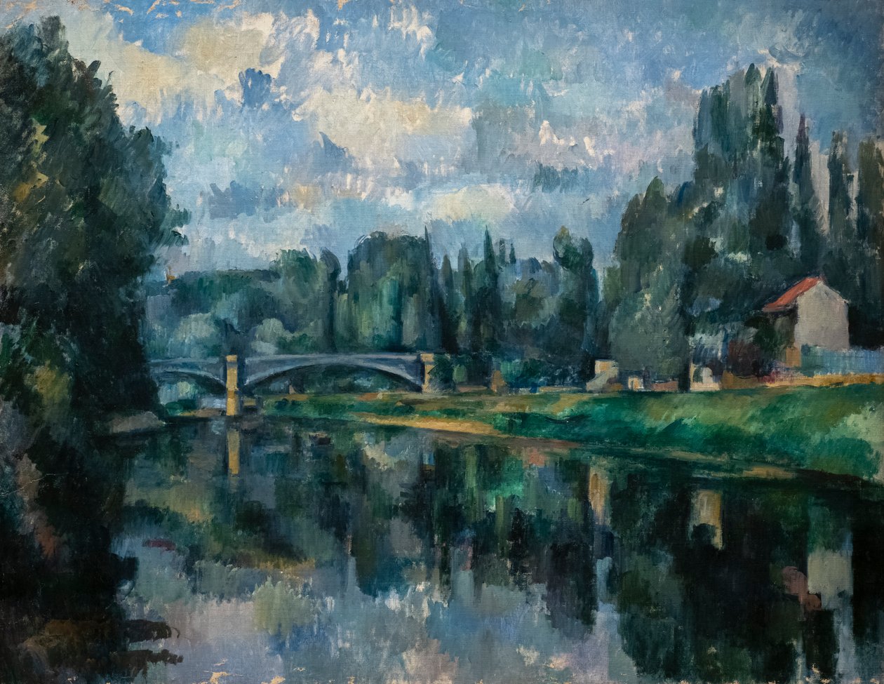 Oevers van de Marne door Paul Cézanne