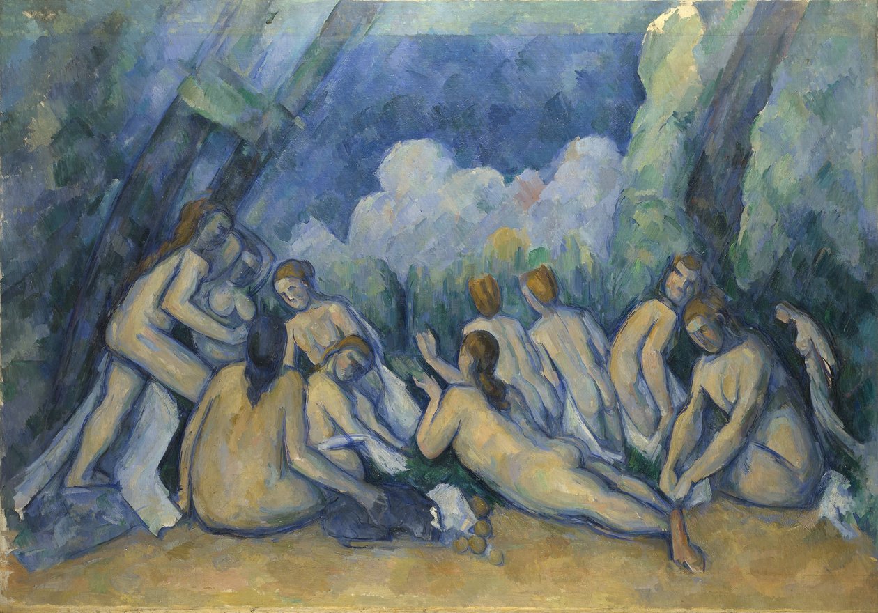 Badenen (De grote baadsters) door Paul Cézanne