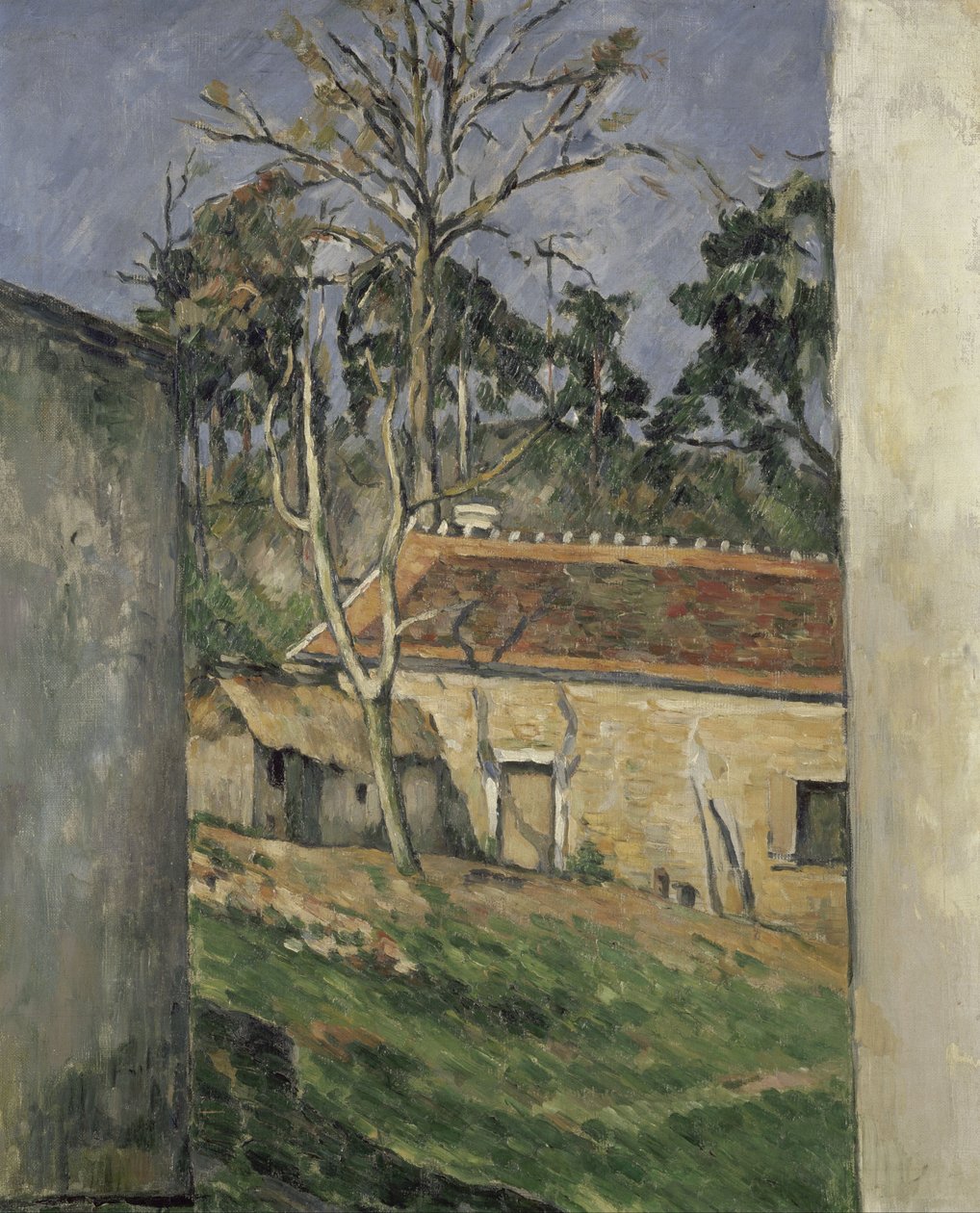 Boerderijplein door Paul Cézanne