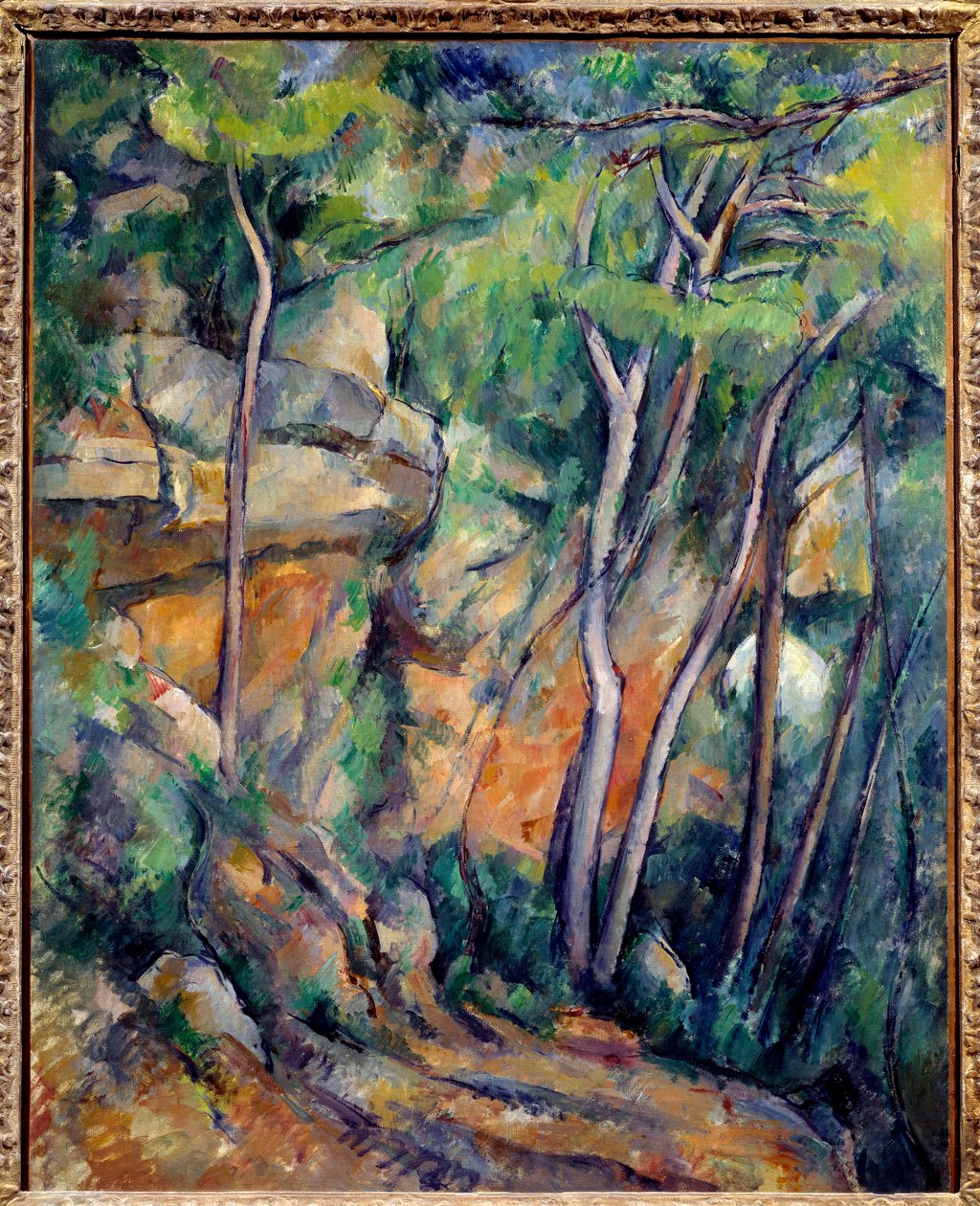 In het park van het zwarte kasteel door Paul Cézanne