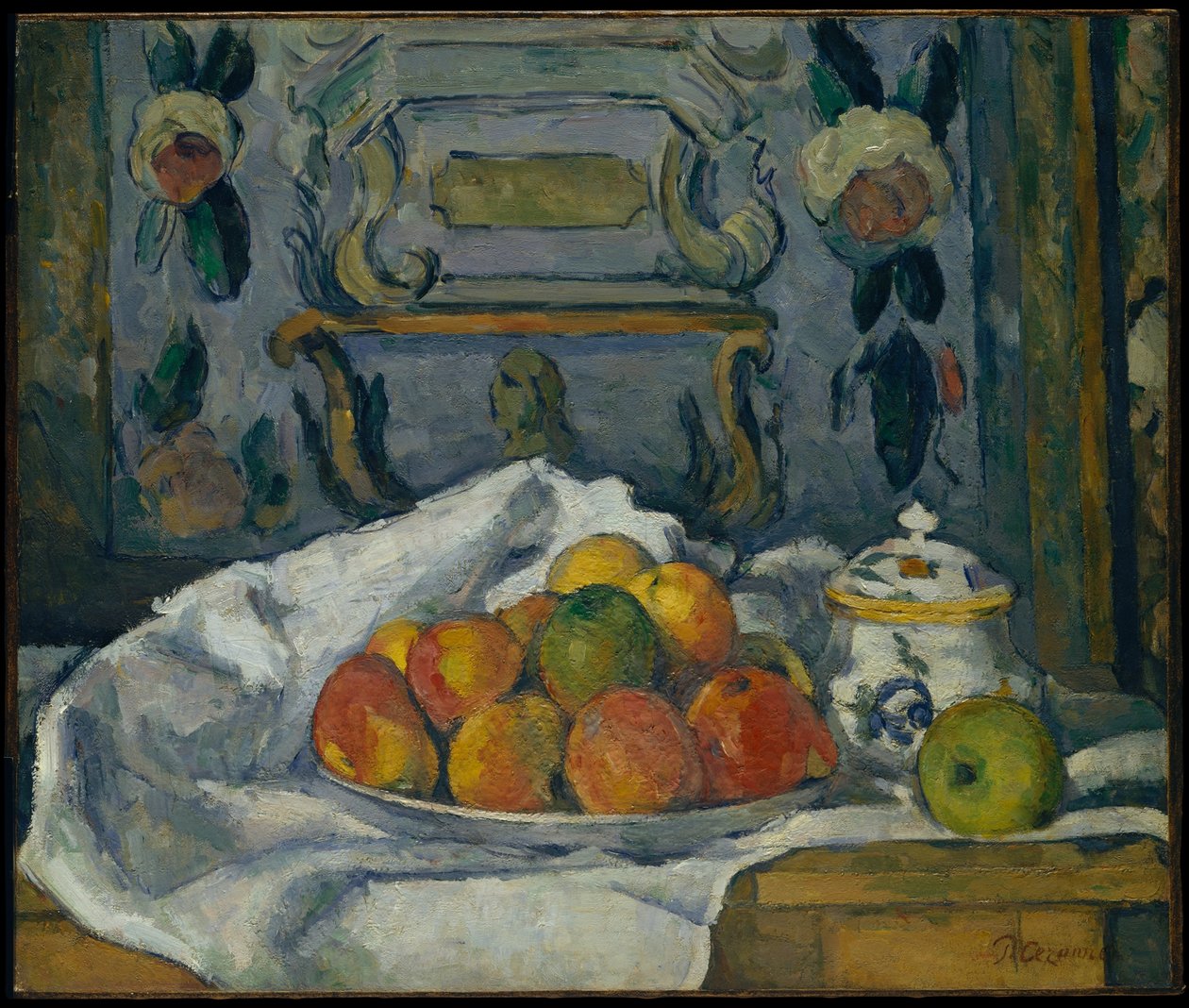 Schotel met appels door Paul Cézanne