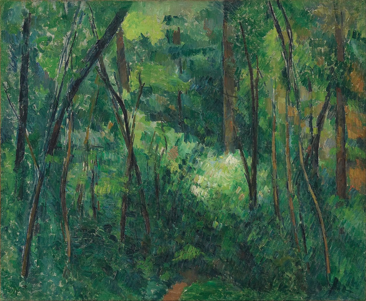 Interieur van een bos door Paul Cézanne