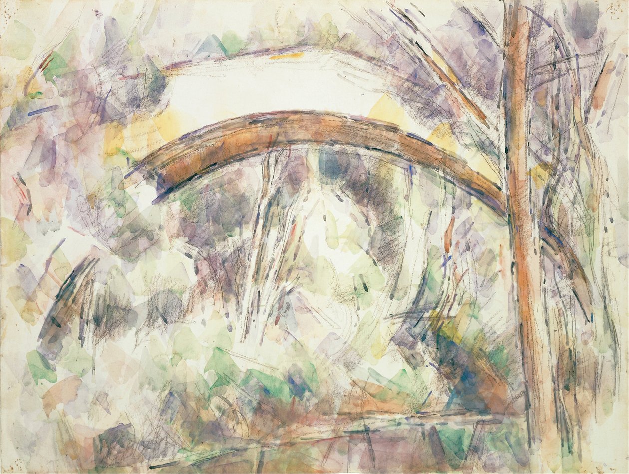 De brug van de Drie Sautets door Paul Cézanne